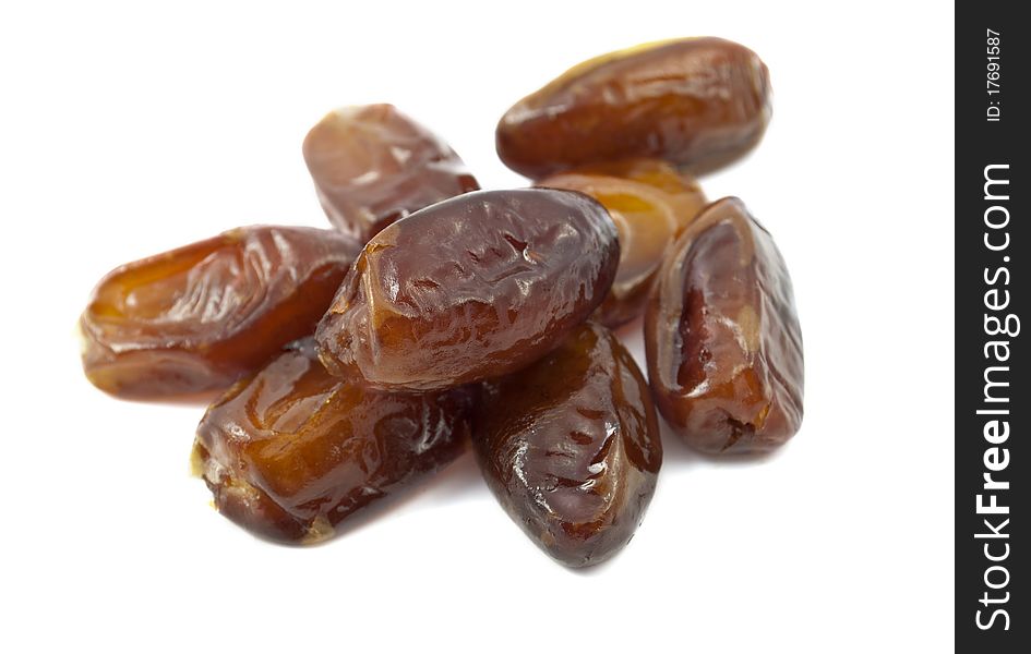 Fruit dates on a white background