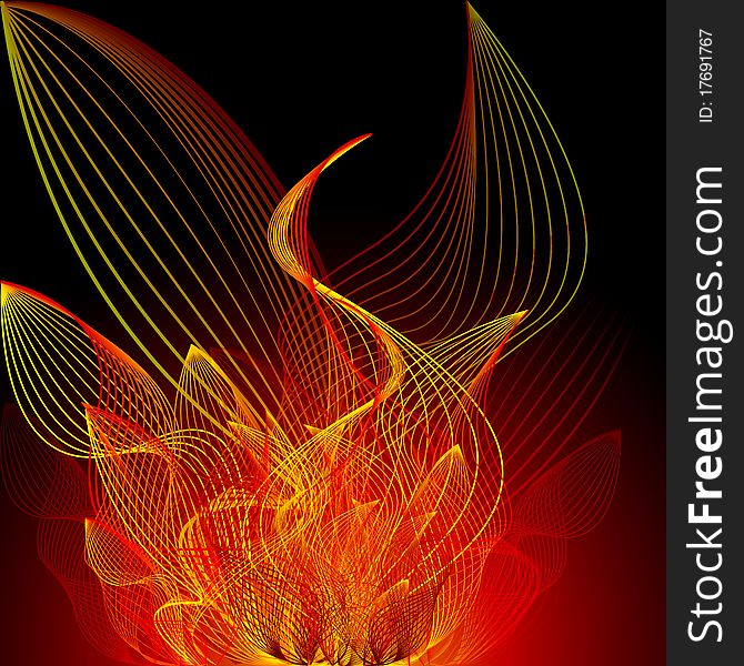 Illustration of abstract  fire background. Illustration of abstract  fire background