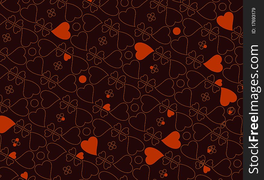 Vector illustration of heart motifs for valentine day cards or anything else