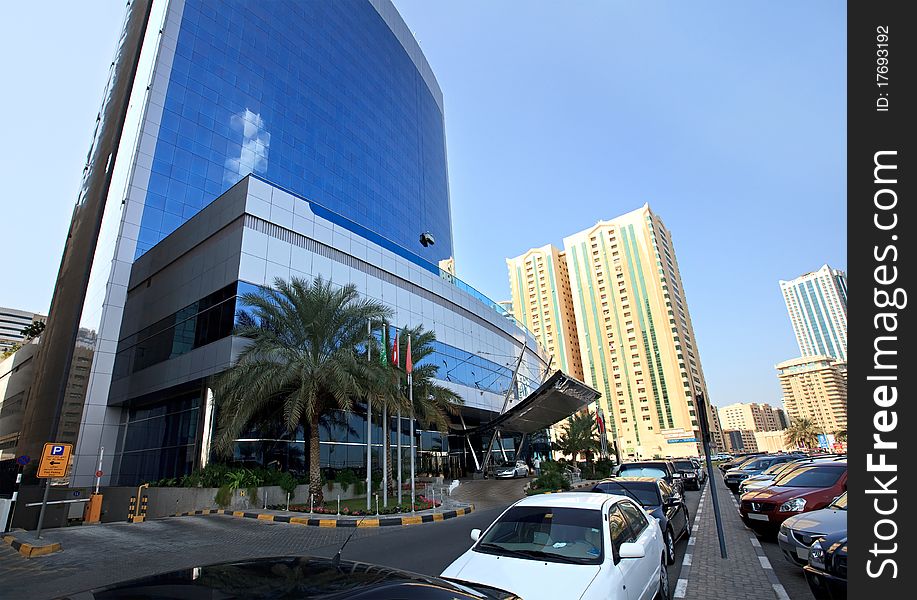 Urban landscape. Modern Sharjah. UAE.