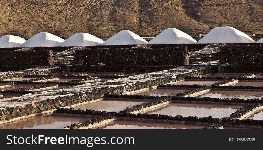 Salt refinery, Saline from Janubio, Lanzarote, Spain