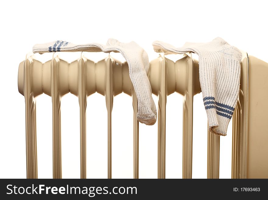 Heatings  drying - isolated on a white background