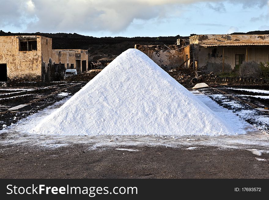 Salt refinery, Saline from Janubio, Lanzarote, Spain