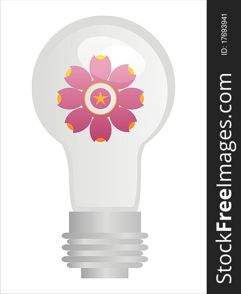 Eco Lamp With Flower