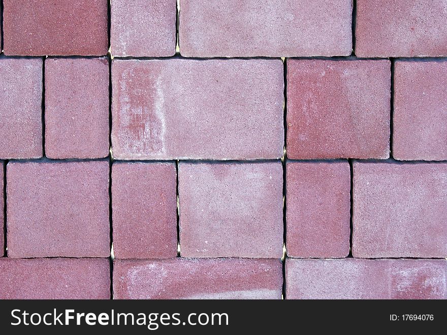 Red Cube Paving Stone