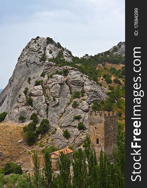 Genoese medieval fortress in Sudak, Crimea