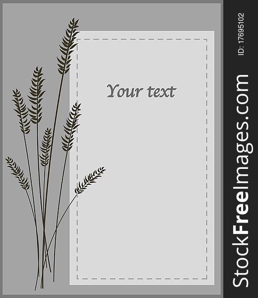 Monotone nature card whit space for text. Monotone nature card whit space for text