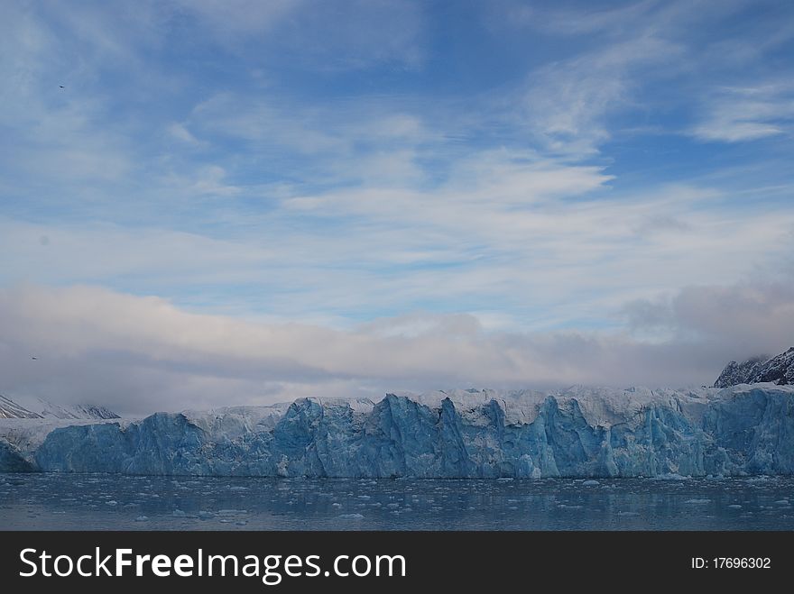 Snow And Sea In Svalbard Islands