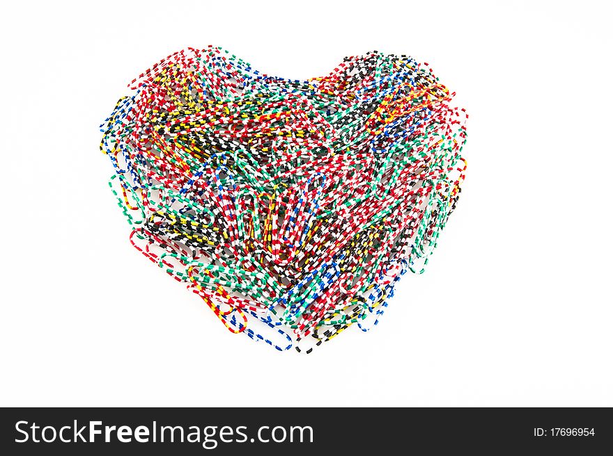 Paper clip heart