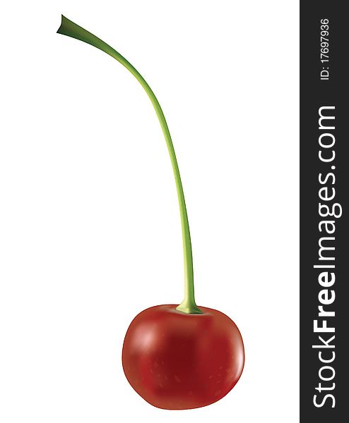 Sweet cherry isolated on white. Sweet cherry isolated on white
