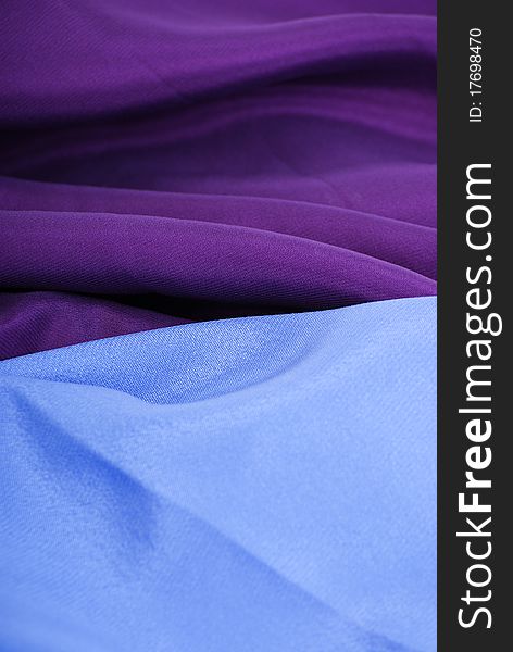blue and violet textile togehter
