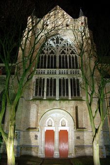 Bruges Church By Night Stock Images Bruges Church By Night Stock Images