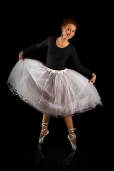 Beautiful Girl Ballerina To Be On Points Stock Photography