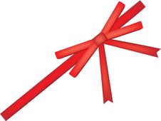 RED GIFT BOW Royalty Free Stock Photos RED GIFT BOW Royalty Free Stock Photos