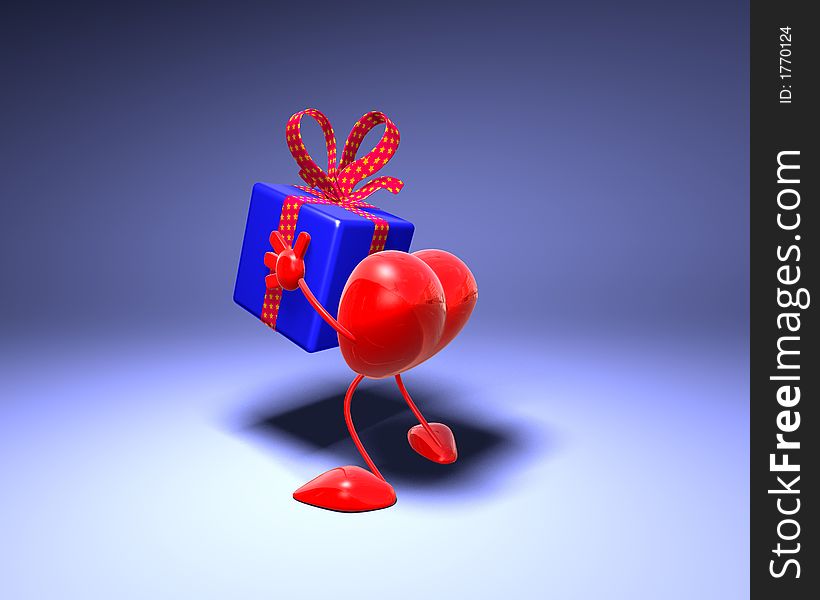 Love is in the air, 3d generated picture