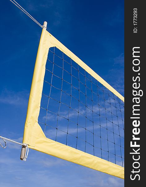 Beach volley net shot a nice day at South Beach, Miami.