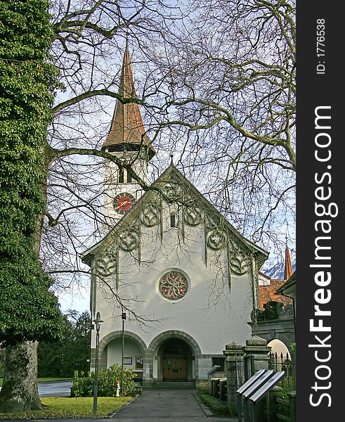 Catholic Church in Interlaken. Switzerland. Catholic Church in Interlaken. Switzerland