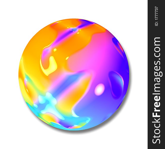 A colorful button or ball or marble perfect for use on a website or for use in children's design. A colorful button or ball or marble perfect for use on a website or for use in children's design