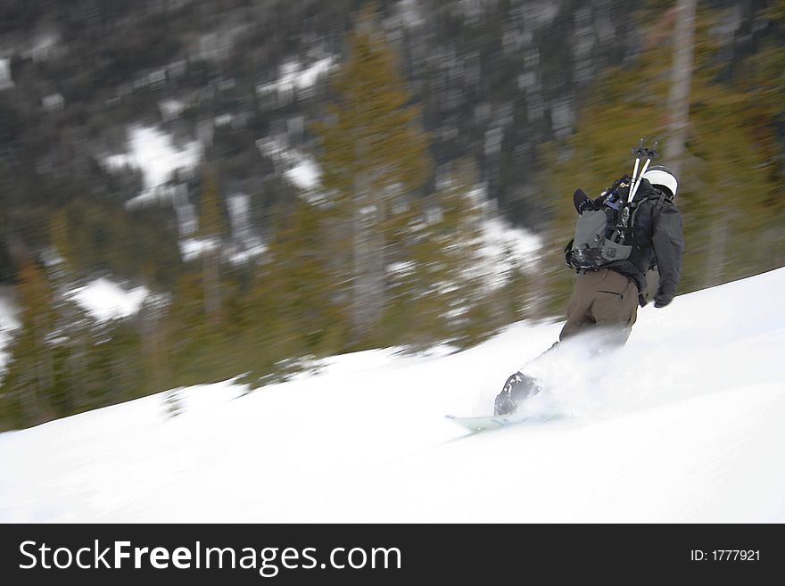 Snow Boarder Motion Panning