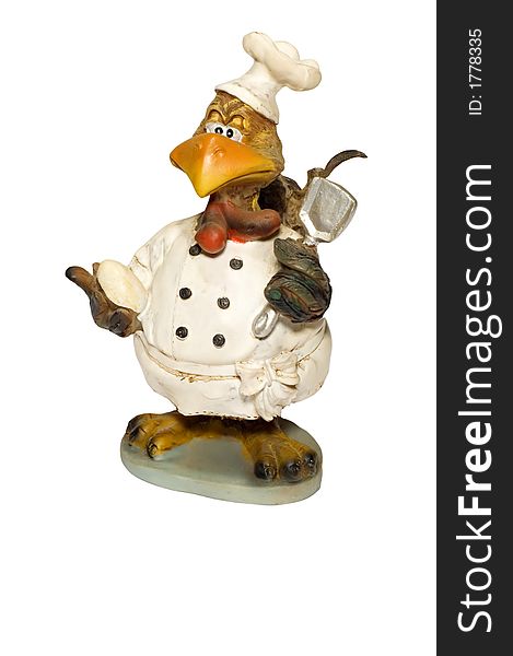 Series object on white: isolated toy - head-cook