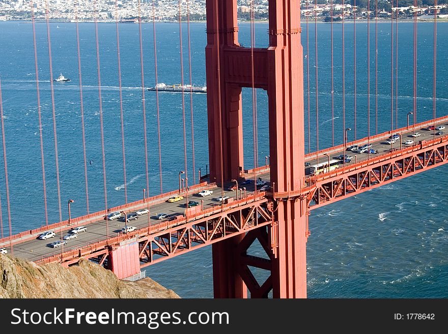 View of the Golden Gate Bridge, San Diego, San Francisco Bay