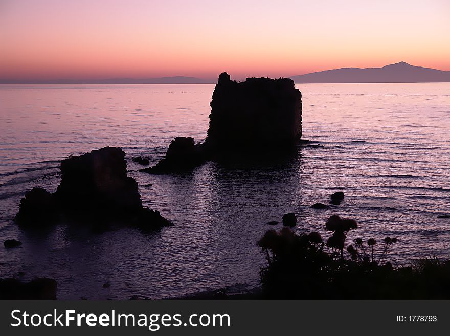 Winter sunset, Fokea, Chalkidiki Greece