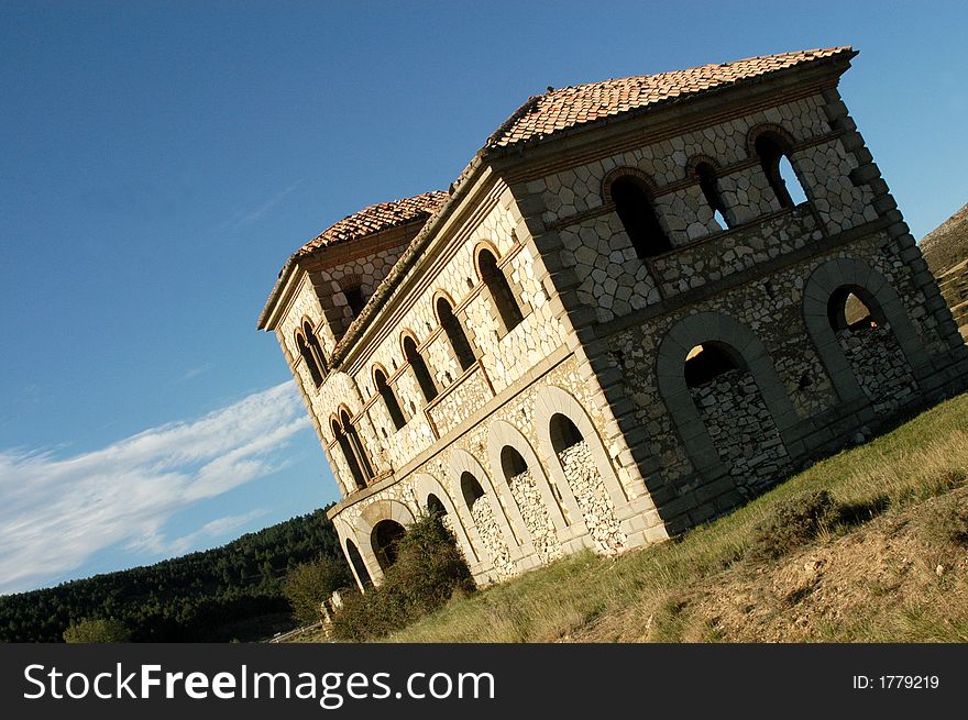 Lonesome railways station in Spain