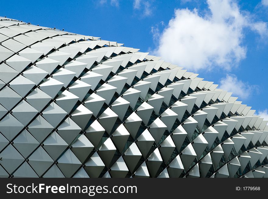 A picture of the Esplanade theater in Singapore