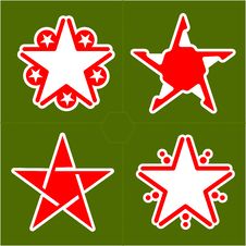 Set Of Abstract Design Element Star, Illustration Stock Images