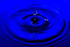 Clear Blue Water Drop Royalty Free Stock Image Clear Blue Water Drop Royalty Free Stock Image