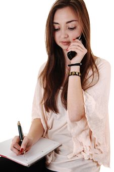 Girl On The Phone. Stock Photography Girl On The Phone. Stock Photography