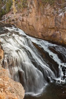 Waterfall In Yellowstone Royalty Free Stock Images