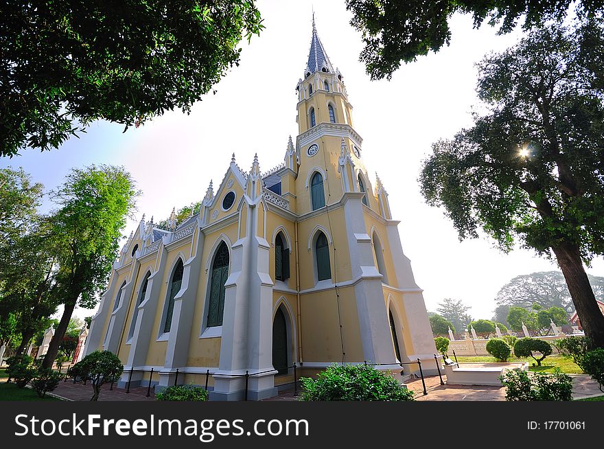 The little white church located in Thailand. The little white church located in Thailand