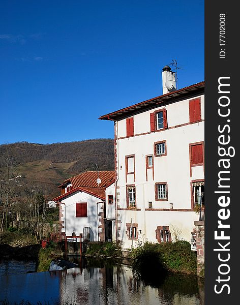 Saint-Jean-Pied-de-Port in basque province, France