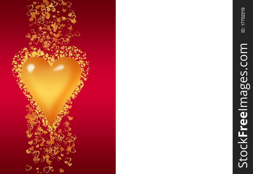 Valentine greeting card with hearts. free space for your content or dedications