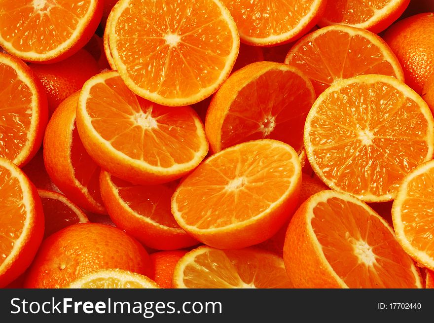 Slices of orange, healthy fruit background. Slices of orange, healthy fruit background.
