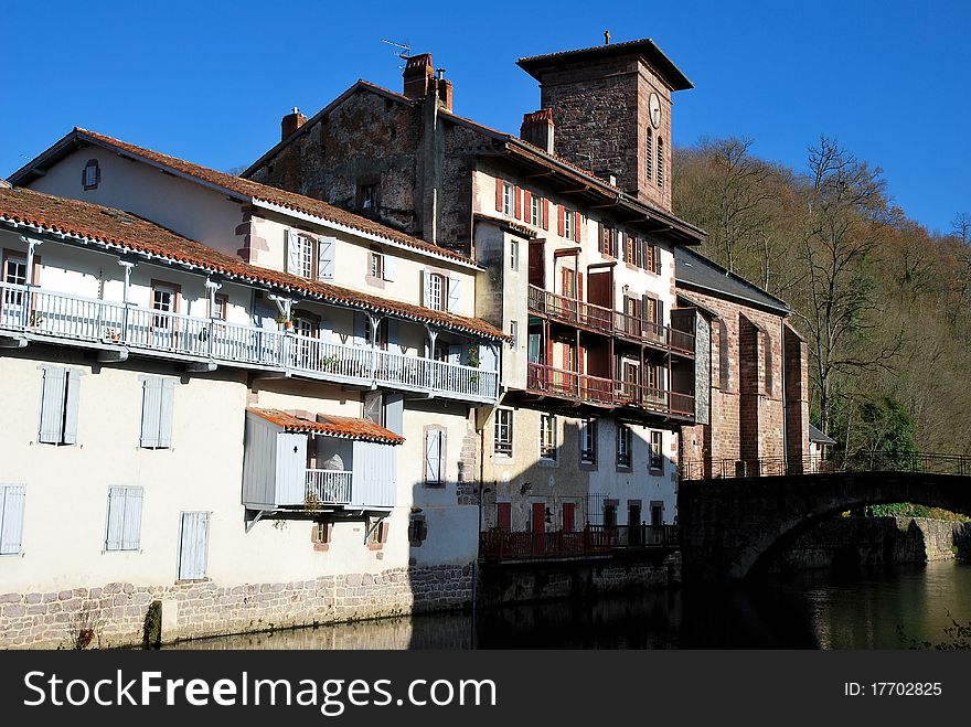 Saint-Jean-Pied-de-Port village in basque province