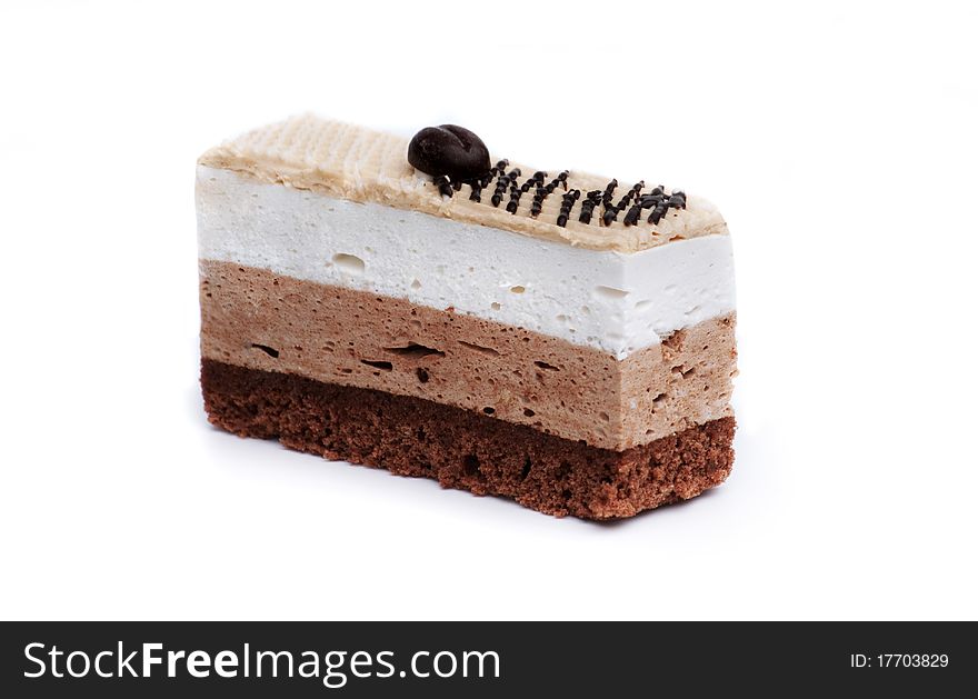 Cake on a white background