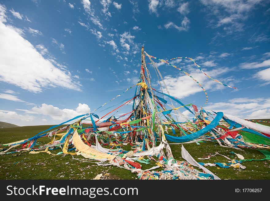 Tibet flag :for praying and blessing.china