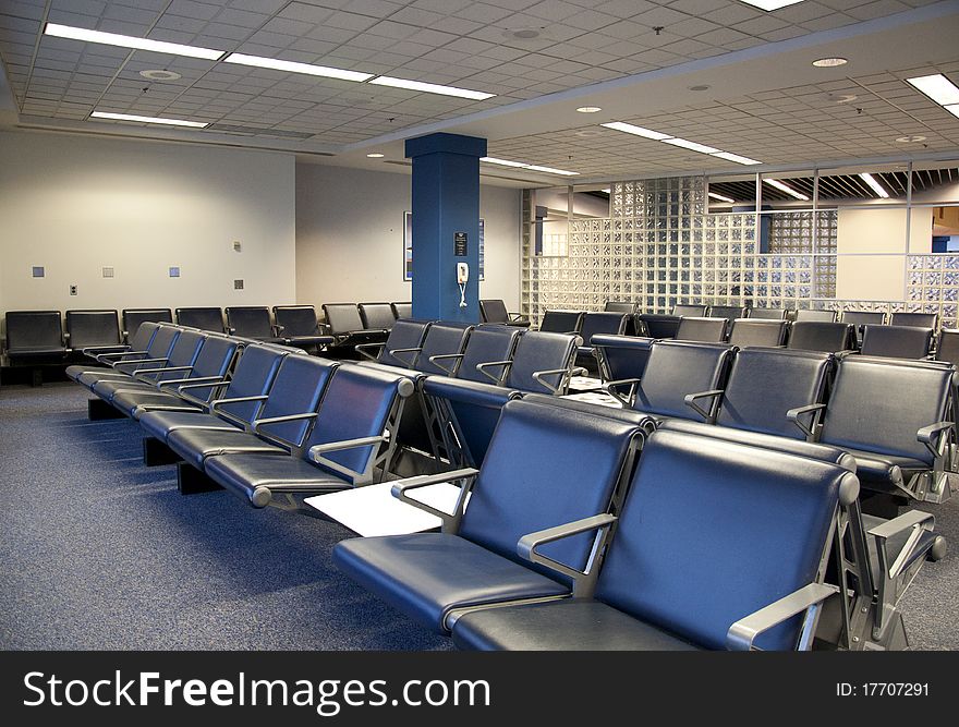 Airport Waiting Area highlighting the seating section