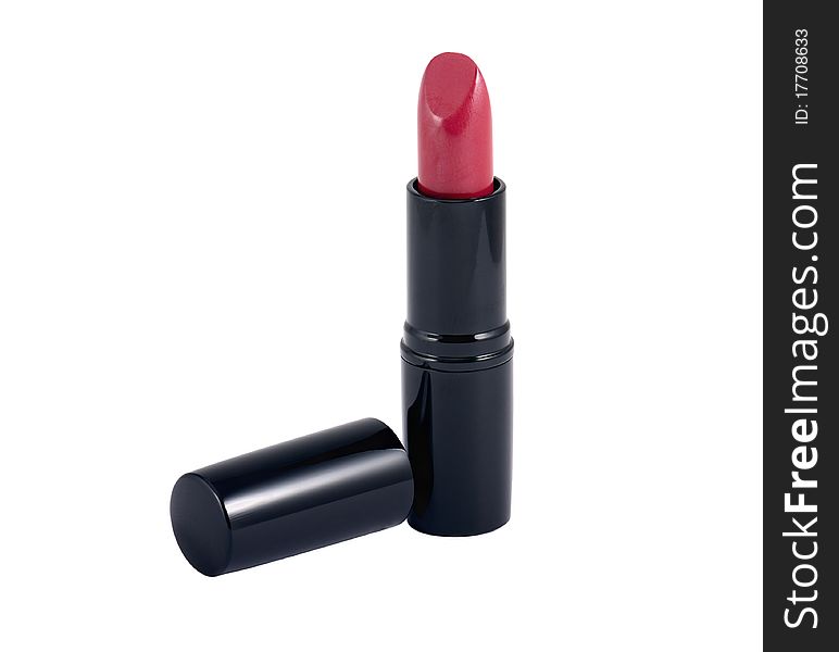 Beautiful red lipstick. Image is isolated on white and the file includes a clipping path.