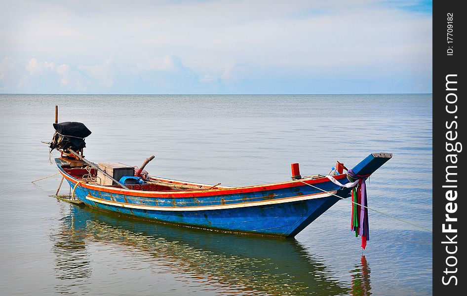 A boat on the dock