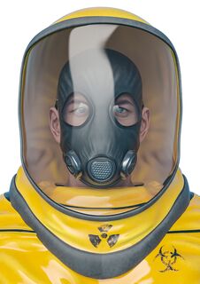 Man In A Biohazard Suit Portrait Stock Photos