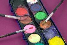 Box Of Watercolor Stock Image
