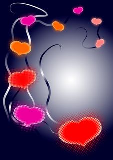 Glowing Heart Stock Images
