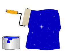 Painting Tools Platen Drawing Sky Royalty Free Stock Images Painting Tools Platen Drawing Sky Royalty Free Stock Images