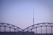 Bridge Over River Daugava Stock Photography Bridge Over River Daugava Stock Photography