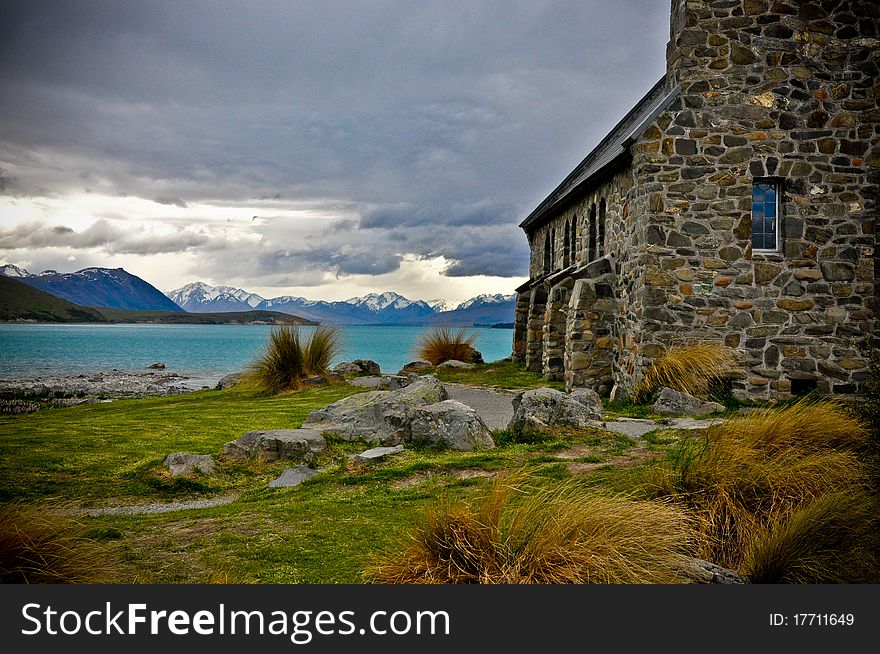 Taken on a gloomy summers day at Lake Tekapo, New Zealand. Taken on a gloomy summers day at Lake Tekapo, New Zealand.