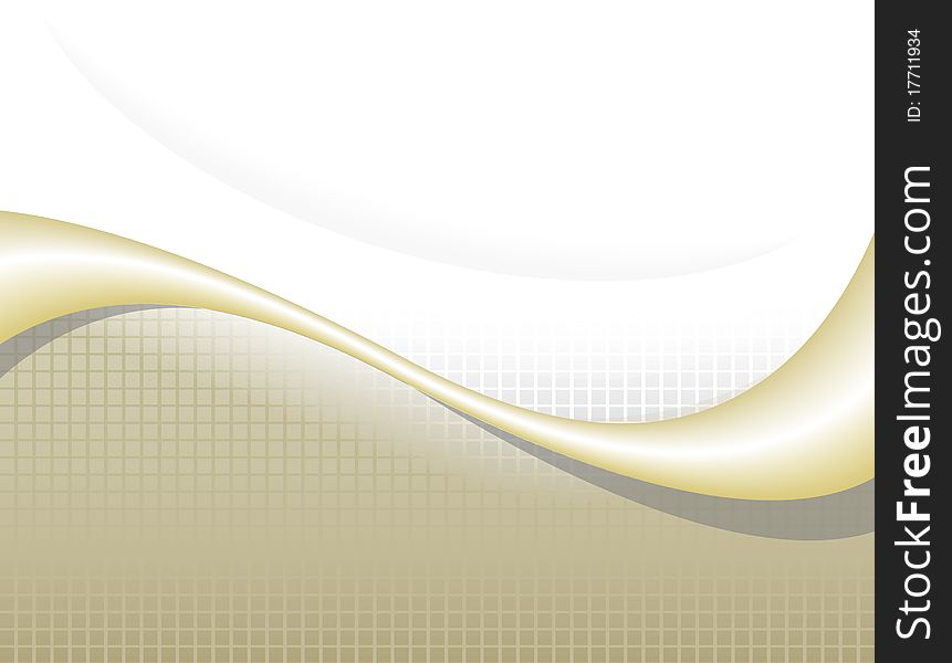 Illustration of a yellow wave over white background