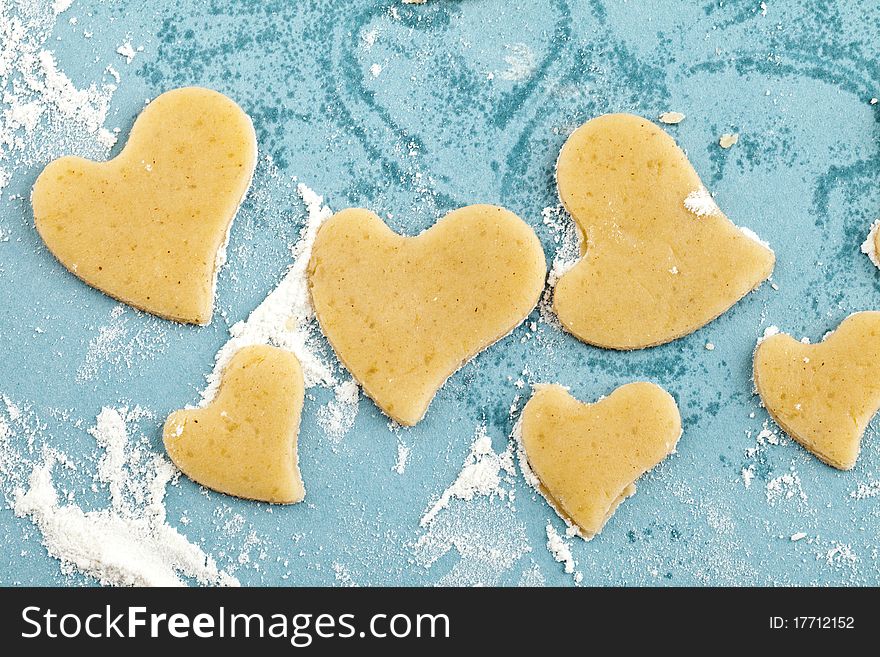 Making Heart Shaped Shortbread Cookies With Cutter